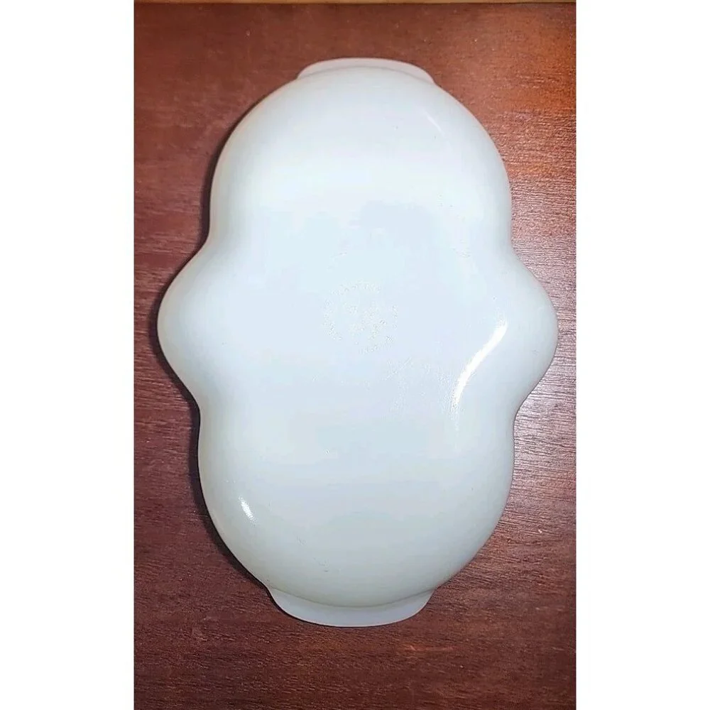Vintage Fire King White Milk Glass with Gold Trim Divided Dish 3 Section Platter